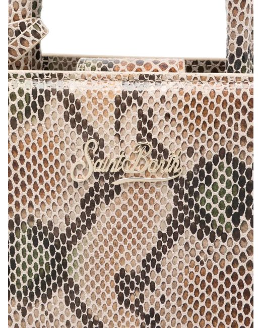 Mc2 Saint Barth Natural Snakeskin Tote Bag
