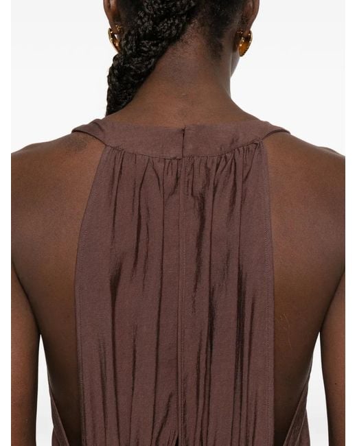 ERMANNO FIRENZE Brown Embroidered Maxi Dress
