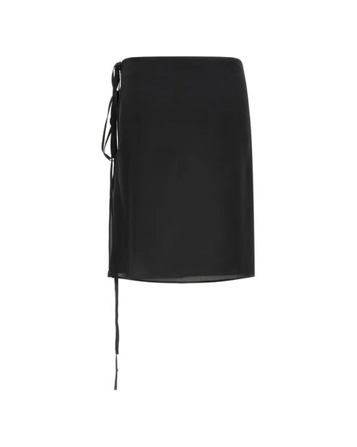 MISENITHE Black Jude Wrap Mini Skirt