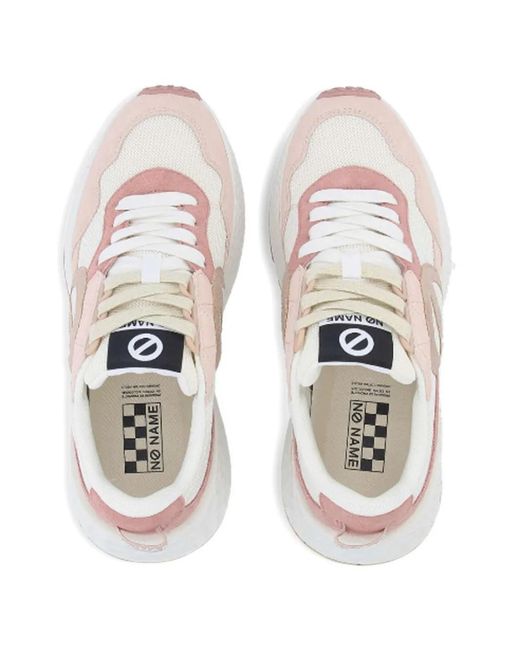 No Name White Logo Appliqué Sneakers