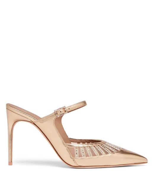 Malone Souliers Pink 90Mm Bardot Mules