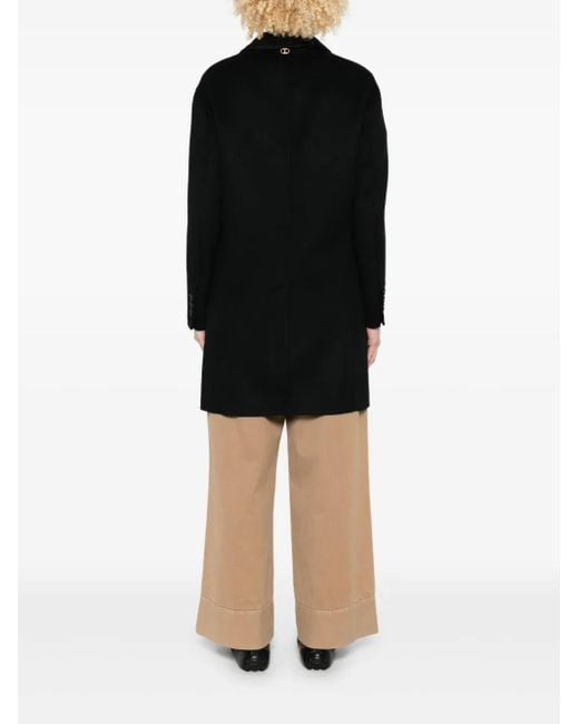 Twinset Black Single-Breasted Coat