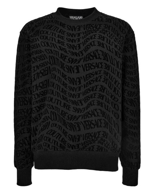 メンズ Versace Jeans Couture ロゴ スウェットシャツ Black