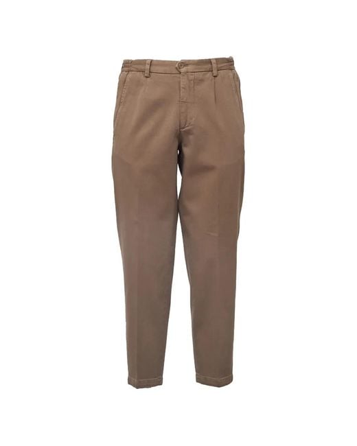 Briglia 1949 Natural Pleated Elasticated-Waist Trousers for men