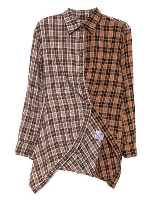 ANDERSSON BELL Brown Karierte Twist Hemden