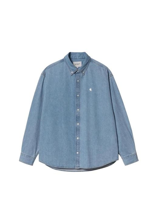 Carhartt Blue L/S Lucas Shirt for men