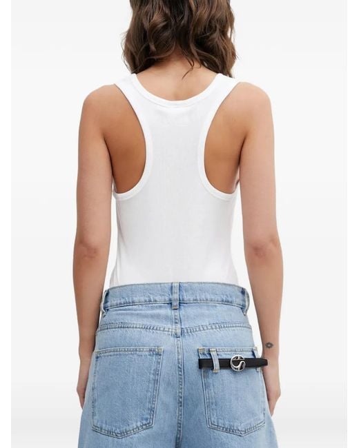 Vetements White Scoop-Neck Bodysuit