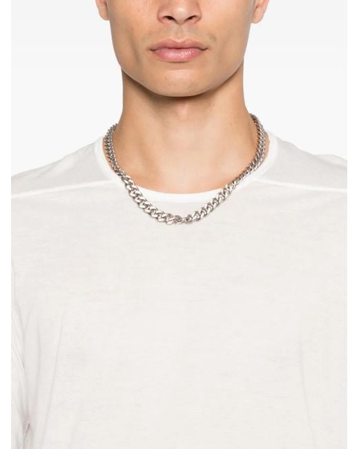 Rick Owens T-Shirt Met Gestrikte Zijkant En Lange Mouwen in het White voor heren
