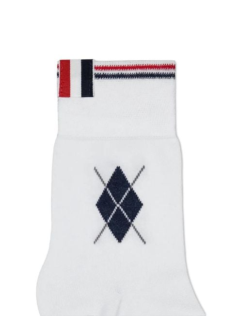 Thom Browne White Ankle-Length Socks