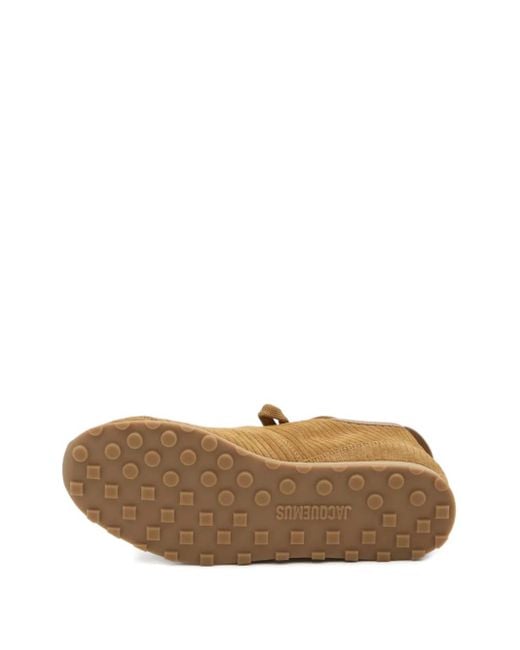 Jacquemus Brown The Tennis Embossed-Suede Low-Top Sneakers