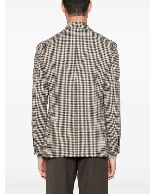 Lardini Brown Brooch-Detail Blazer for men