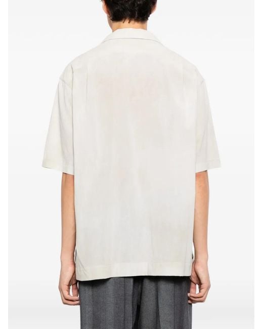 Ziggy Chen White Short-Sleeve Flap-Pocket Shirt for men