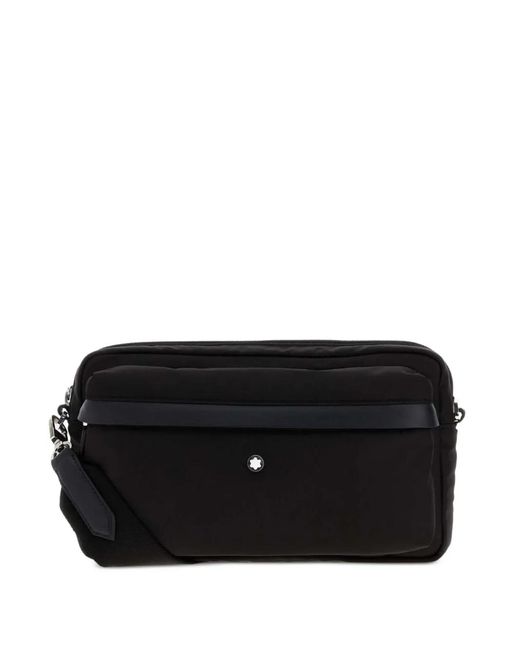 Montblanc Black Panorama Logo-Plaque Zip-Fastening Messenger Bag for men