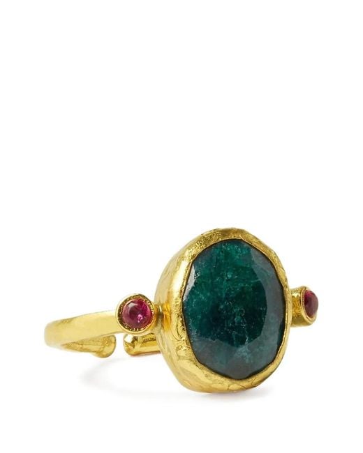 Ottoman Hands Green Lucia Emerald Cocktail Ring