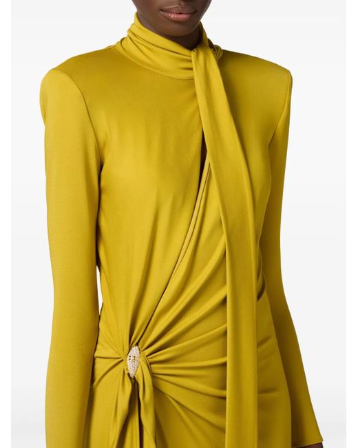 Maxi Dresses Elisabetta Franchi de color Yellow
