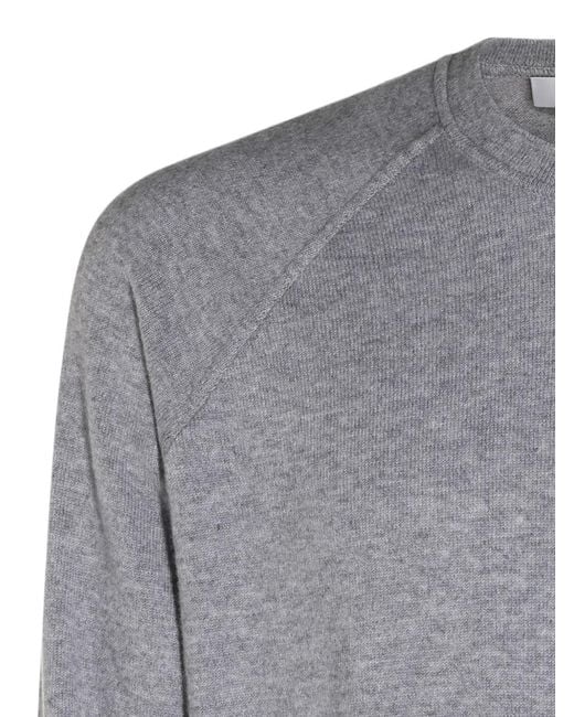 Malo Gray Silvio Cashmere Raglan-Sleeve Sweater for men