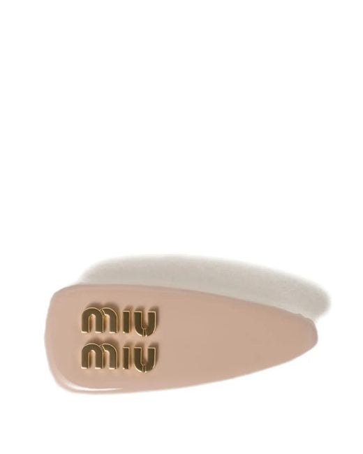 Miu Miu Pink Patent Leather Hair Clip