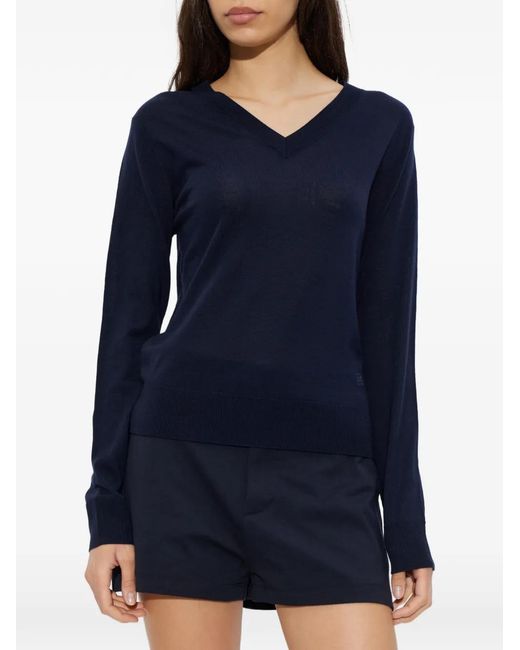DSquared² Blue D2 Upside-Down V-Neck Pullover