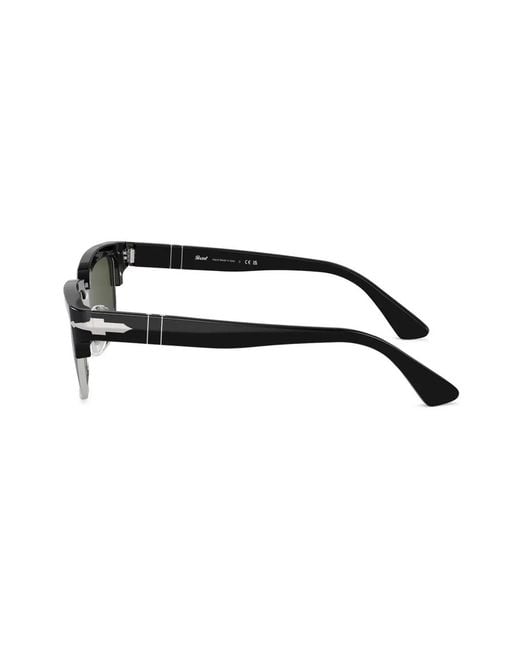 Persol Green Rectangle-Frame Sunglasses