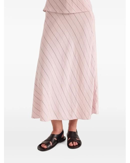 Proenza Schouler Pink Gina A-Line Midi Skirt