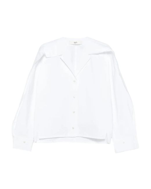 Séfr Arc-collar Shirt White