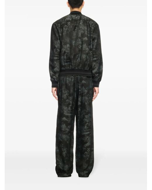 Off-White c/o Virgil Abloh Black Fresco Souvenir Varsity Bomber Jacket for men