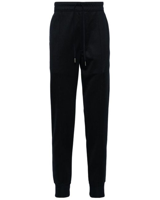 Tom Ford Drawstring-waist cotton track pants in Black für Herren
