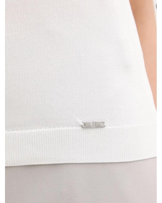 Fracomina White Studded Racerback Top