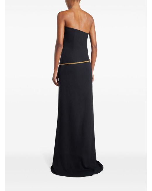 Tom Ford Black Cut-out Strapless Gown