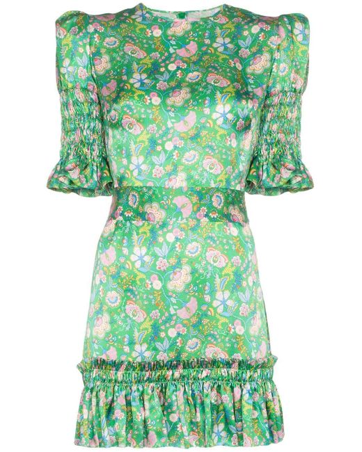 The Vampire's Wife Green Whole Lotta Trouble Floral Print Dress