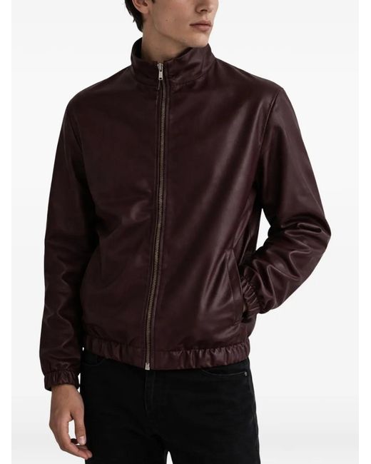 Franzese Collection Red Reversible Leather Jacket for men