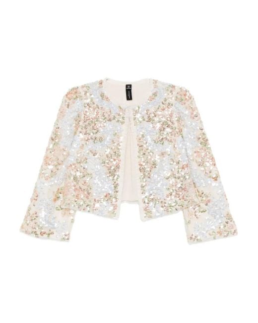 Needle & Thread White Baroque-Floral Jacket