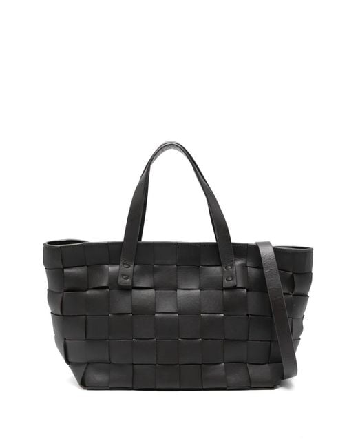 P.A.R.O.S.H. Black Sac Cabas En Cuir