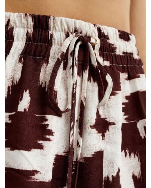 Lenny Niemeyer White Puglia Ikat Drawstring Shorts
