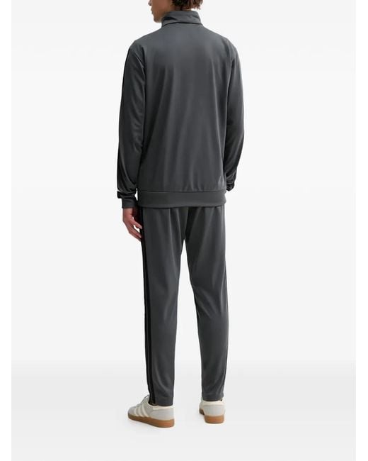 Adidas Gray Piped Zip-Up Jacket for men