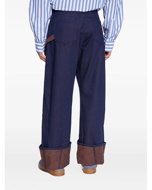 J.W. Anderson Blue Twisted Jeans for men