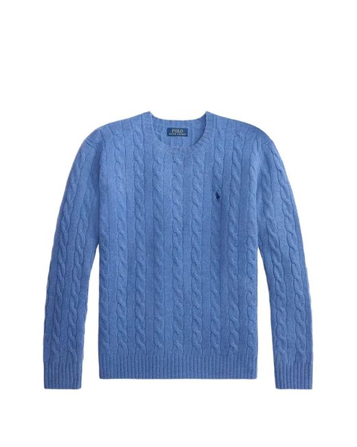 Polo Ralph Lauren Blue Cable-Knit Wool-Cashmere Jumper for men