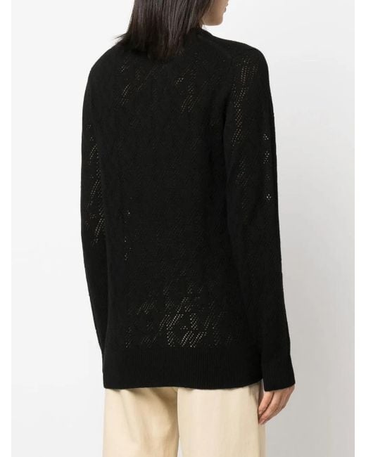 MICHAEL Michael Kors Black Logo-Knit Long-Sleeve Jumper