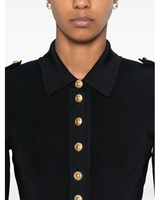 Tom Ford Blue Ribbed-Knit Bodysuit
