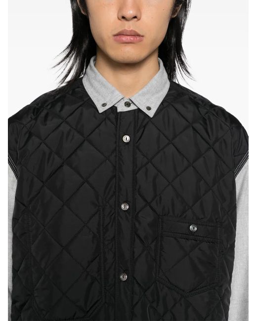 Junya Watanabe Black Quilted Shirt for men