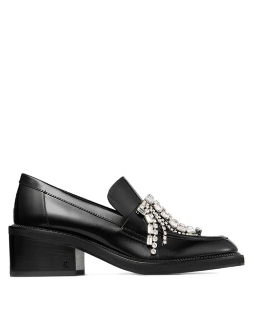 Mocasines Tylor con tacón de 50 mm Jimmy Choo de color Black