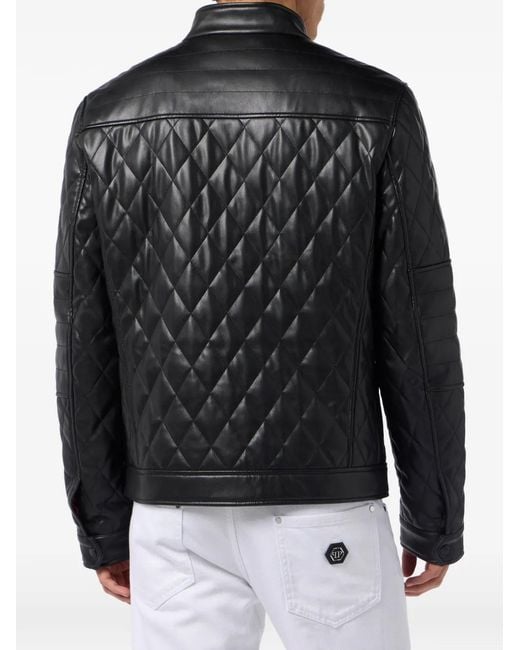 Philipp Plein Black Padded Zip-Up Jacket for men
