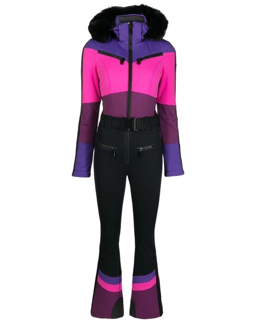 Goldbergh Pearl Faux-fur Ski Suit in Pink | Lyst UK