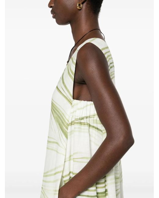 Peserico Midi-Jurk Met Print in het White