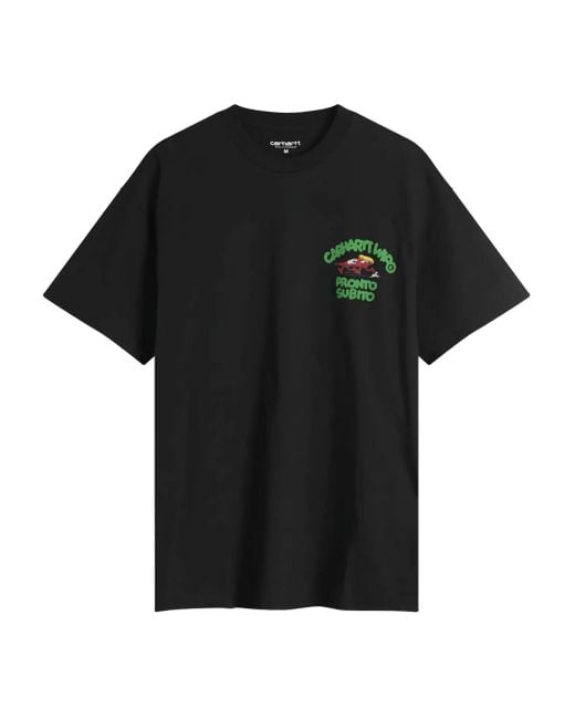 Carhartt Black Crewneck Printed T-Shirt for men