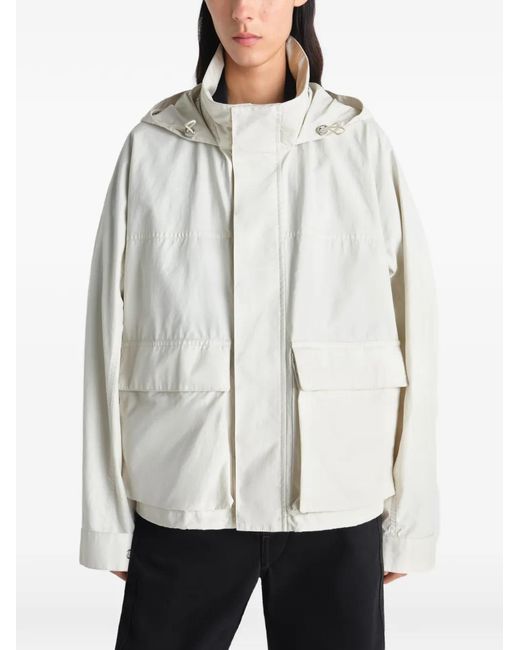 Lemaire White Short Rain Parka