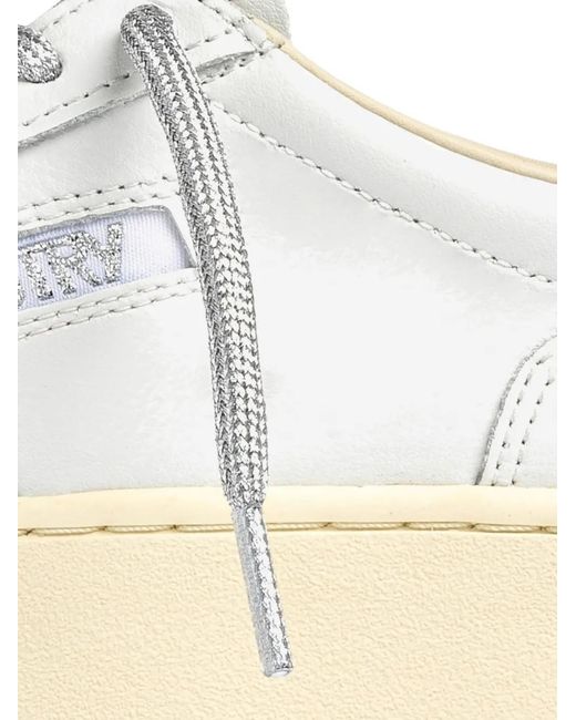 Autry White Medalist Platform Sneakers