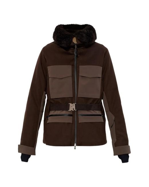 Sease Brown Collar Belted Jacket