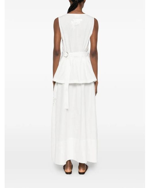P.A.R.O.S.H. White Ruffled Top