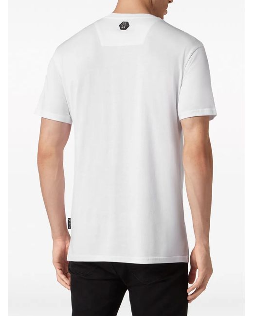 Philipp Plein Blue Teddy Bear Cotton T-Shirt for men